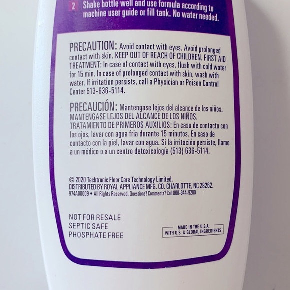 Hoover Paws & Claws Carpet Pre-Mixed Carpet Formula -6 Fl OZ - Picture 4 of 6